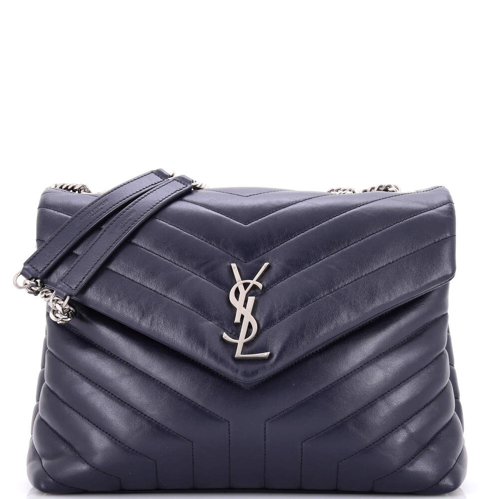 Saint Laurent Medium Loulou Shoulder Bag Matelasse Chevron Leather